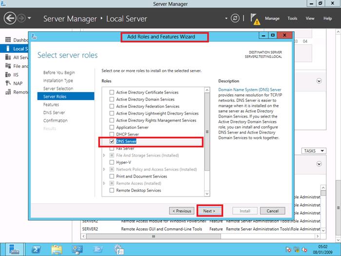 Windows Server 2012 DNS Installation