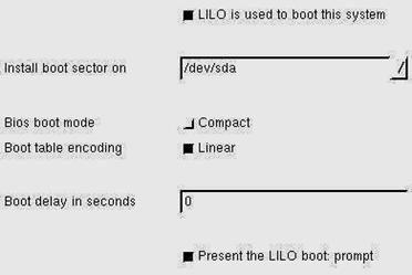 Changing Lilo with Linuxconf