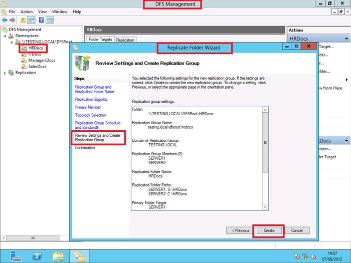 Replication - confirm settings