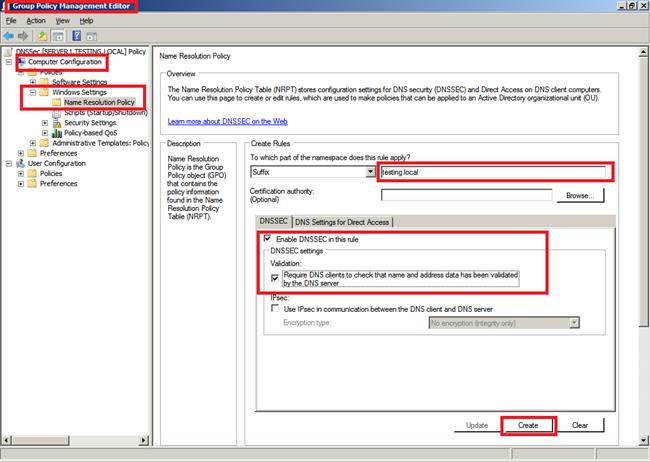 Create a Name Resolution Policy Table - NRPT