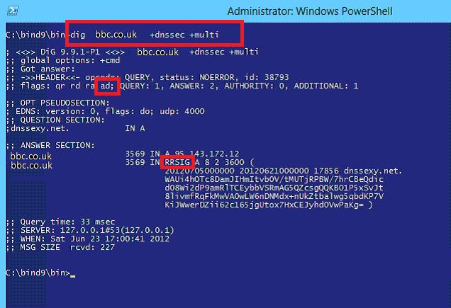 Using the Dig Command to Validate DNSSec